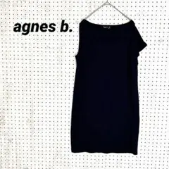 agnes b. アニエスベー ワンピース ネイビー（2）アシンメトリー 伸縮性