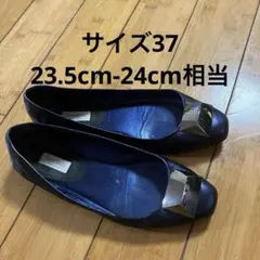 MaxMara フラットシューズメタリックブルー高級 マックスマーラネイビー37のサムネイル