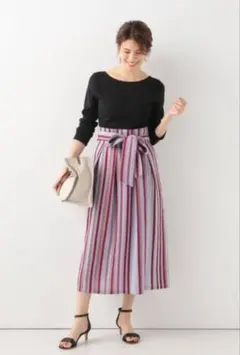 Spick & Span スピック＆スパン マルチストライプ フレアスカートのサムネイル