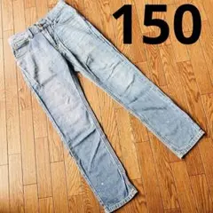 Lee ペイント加工 ライトブルー デニムパンツ150のサムネイル