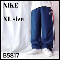 00s Y2K NIKE ナイキ サイドライン トラックパンツ 極太 紺 XL
