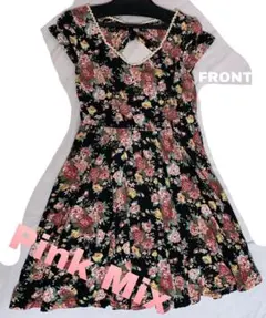 花柄フェミニンワンピース ピンク