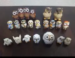 フクロウ 置物 カラフルフクロウ まとめ売り