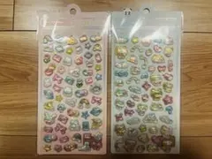 3Dレリーフクリスタルシール　ぽっこりシール　立体シール　２点セット