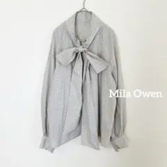 MilaOwenミラオーウェン　2wayボウタイブラウス　ドット　コットン
