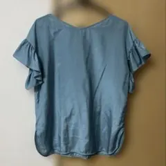 新品 未使用 ティアラ ブラウス オレンジ ブラウン シースルー 透け感 