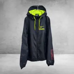 希少 NIKE ナイキ AIR ナイロンジャケット 黒 ネオンイエロー S-Mのサムネイル