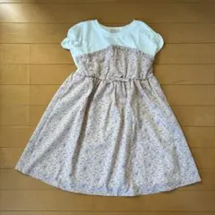 新品　リセマイン　小花柄ドッキングワンピース　110