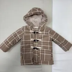 RAT-A-TATR ブラウンチェック ダッフルコート 80センチ
