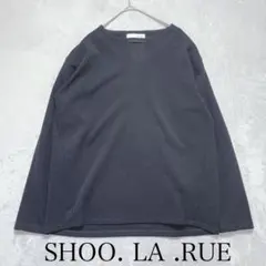 シューラルー キーネック プルオーバー 黒 M きれいめ　カジュアル　シンプル
