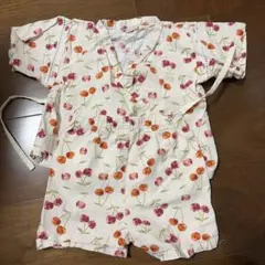 petit main さくらんぼ柄甚平　90