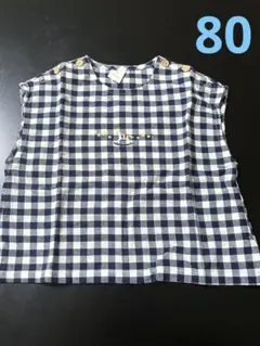 【最終値下げ】Cottoli ネイビー×白ギンガムチェックセットアップ