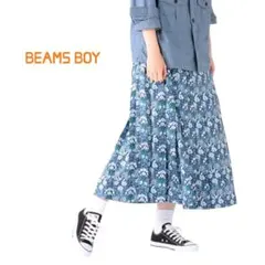 BEAMS BOY ビームスボーイ リバティ ロングプリーツスカート ネイビーのサムネイル