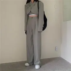 ❤️セール商品❤️ クロスデザイン ジャケット & パンツ セットアップ