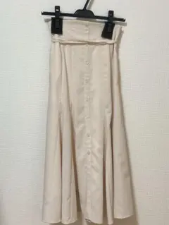 cohina リネンライクフロントボタンマーメイドスカート