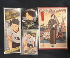 ハイキュー　角名倫太郎　赤木路成　缶バッチ　カード
