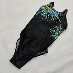 asics スポーツ用水着 黒と青の花火模様のサムネイル