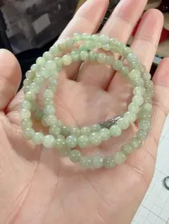 R2M-0757天然本翡翠《本物保証》 藍水翡翠 ネックレス約46cm