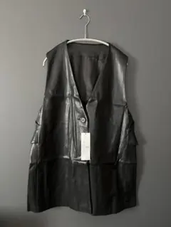 【新品タグ付き】Oh My Tailor ブラックレザーベスト
