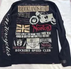 【美品/クリーニング済】Norton ノートン 長袖Tシャツ ロンT M 黒