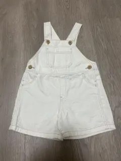 ユニクロ　サロペット　白　サイズ80