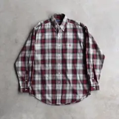 90s ラルフローレン BLAKE シャドーチェック 長袖シャツ M オンブレ