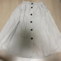 GU フロントボタン ロングスカート ベージュ