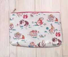 キャスキッドソン　ハンドメイド　ペットパーティー　マチ付き　ラミネートポーチ
