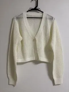 coen メッシュ編み カーディガン