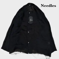 美品 Needles Linen Baseball Collar Shirt L