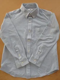 UNIQLO キッズ 130 ボタンダウンシャツ ブルー