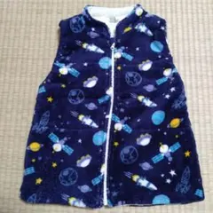 宇宙柄フリースベスト 130cm