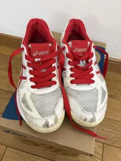 asics スパイクシューズ 27.0cm ホワイト/レッド - メルカリ