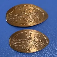 (42) ディズニー スーベニアメダル TDS 郵便 ミッキー プルート 2枚