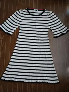 【ZARA】　ボーダーニットワンピース