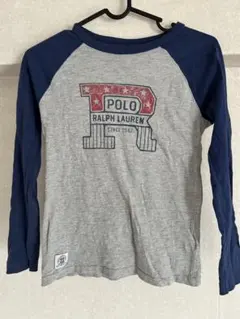 POLO RALPH LAUREN ネイビー&グレー長袖Tシャツ130