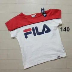 140♡FILA♡Tシャツ♡トップス♡赤♡白♡子供♡キッズ♡女の子