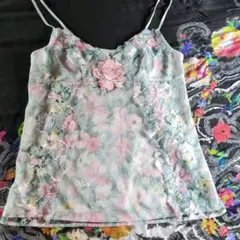 Wacoal 花柄レースキャミソール M