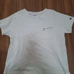 Champion ポケット付き ホワイト Tシャツ M
