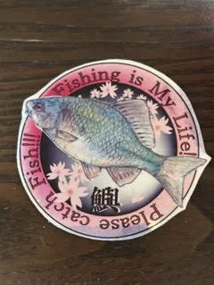 タナゴ　金平　釣りステッカー　夜桜　春限定ステッカー　魚種変更可能