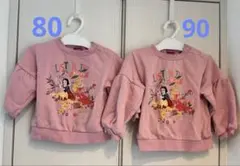 専用⭐︎80のみ　ディズニープリンセス ベビー キッズ ピンク トレーナー