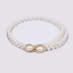 09パールベルト 浴衣着物 帯締め 帯留め 着物 帯紐 帯飾り ベルト