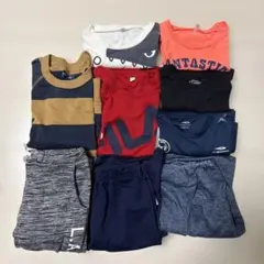 子供服まとめ売り　Tシャツ、短パン、パンツ、トレーナー9点セット130㎝　送料込
