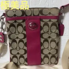 ☆COACH シグネチャー メッセンジャーバッグ パープル☆ - メルカリ