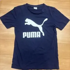 PUMA プリントTシャツ ネイビー S