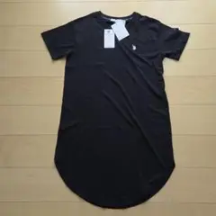 U.S. POLO ASSN. 半袖シャツワンピース M ブラック