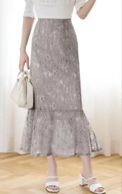 GRL ハイウエストレースマーメイドスカート　[pm025]