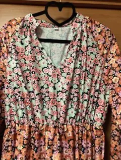 Shin花柄マキシワンピース