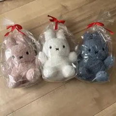 ミッフィー リサイクルテディ クリーム ピンク ブルー