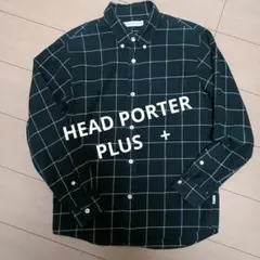 HEAD PORTER PLUS+　ブラック　ネルシャツ　M　日本製